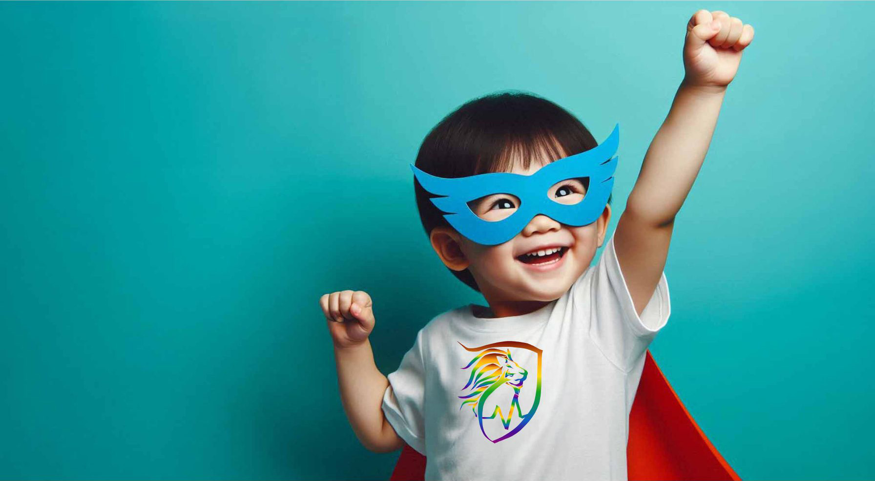 Kleines Kind als Superheld
