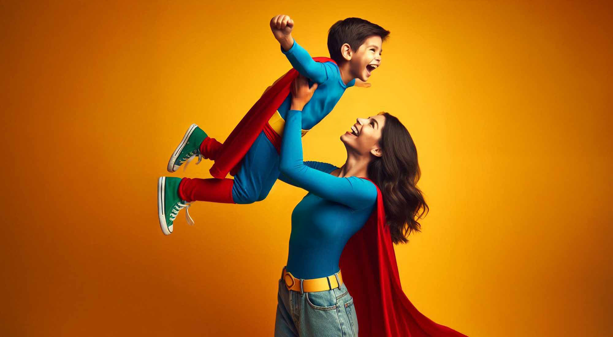 Bild mit Superwoman und Supderkid